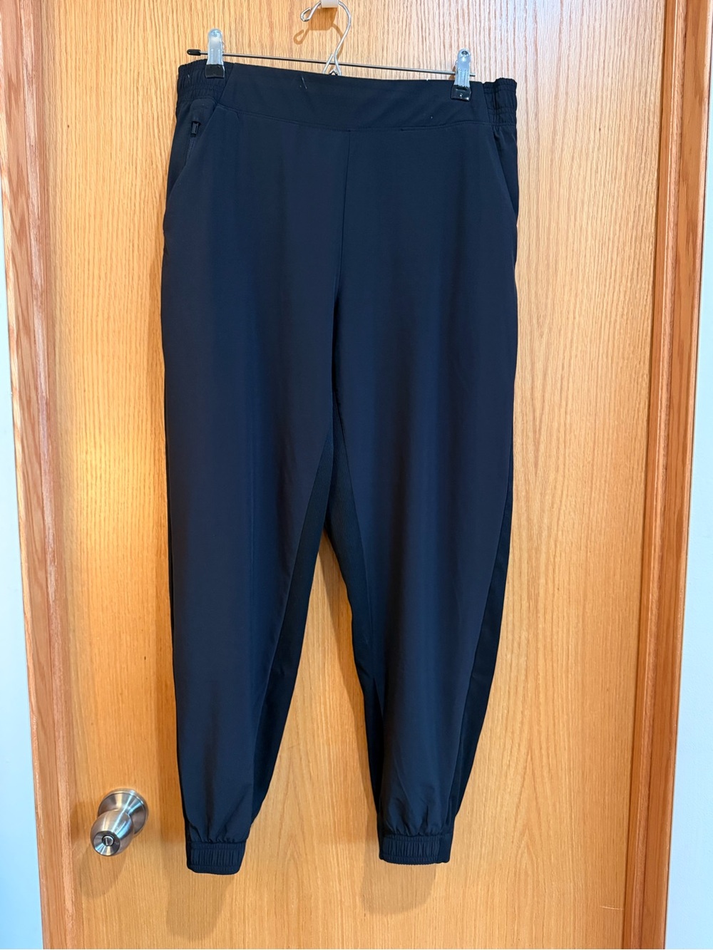Athleta Black Track Joggers with Elastic Ankles